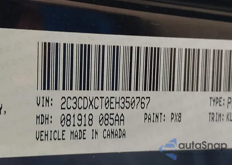 2014 Dodge Charger Road/Track z USA, uszkodzony, nr VIN 2C3CDXCT0EH350767
